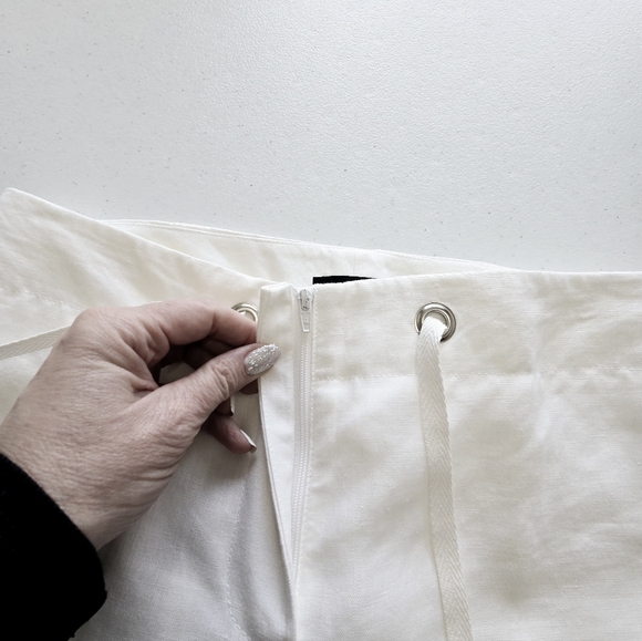 J. Crew 100% Linen Lined Ivort Straight-leg Pants Women's 2‎ Vacation Coastal - Picture 6 of 10